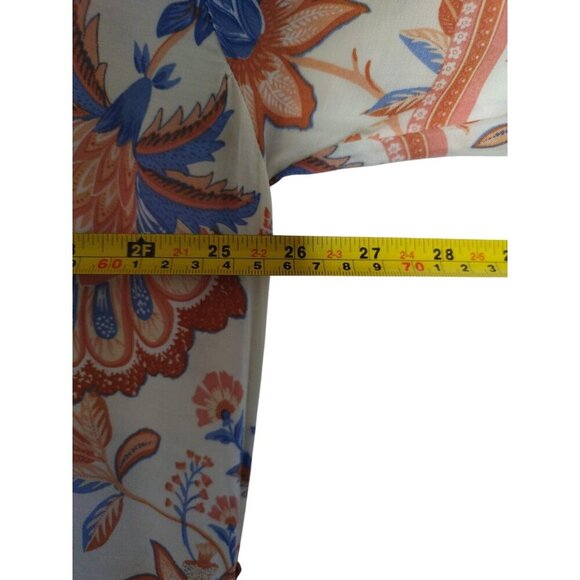 Women's Vintage Floral Print Kimono Style Tie Waist Bohemian Dress, NWT - Picture 6 of 7